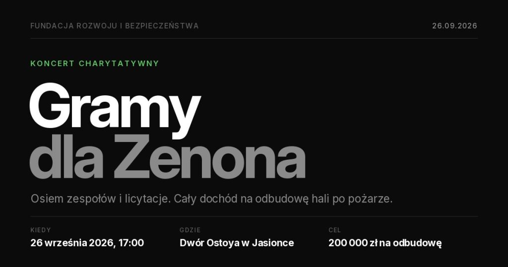 Zbiórka dla Zenona — koncert charytatywny „Gramy dla Zenona”